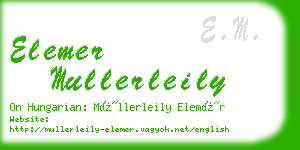 elemer mullerleily business card